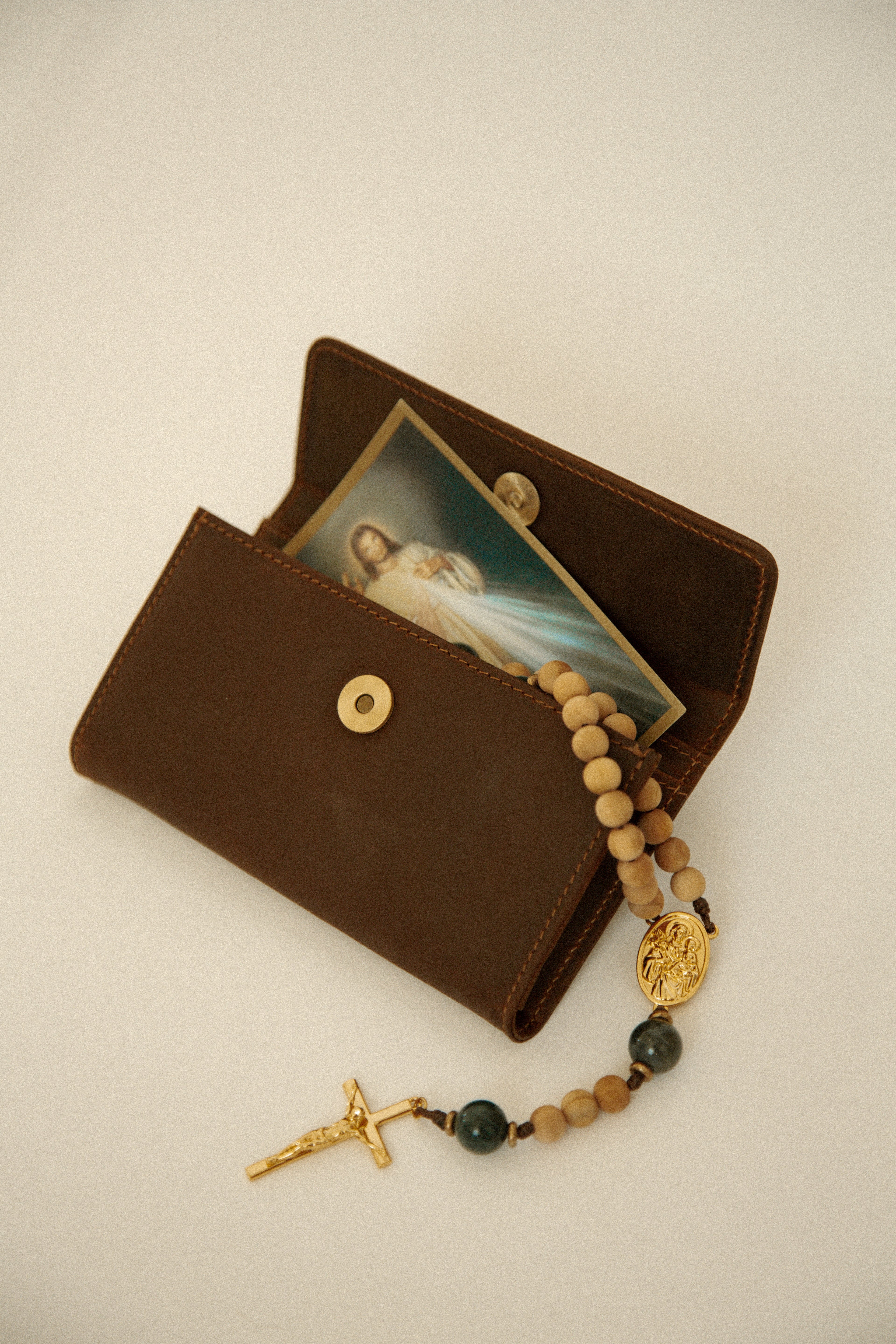 Leather Rosary Wallet