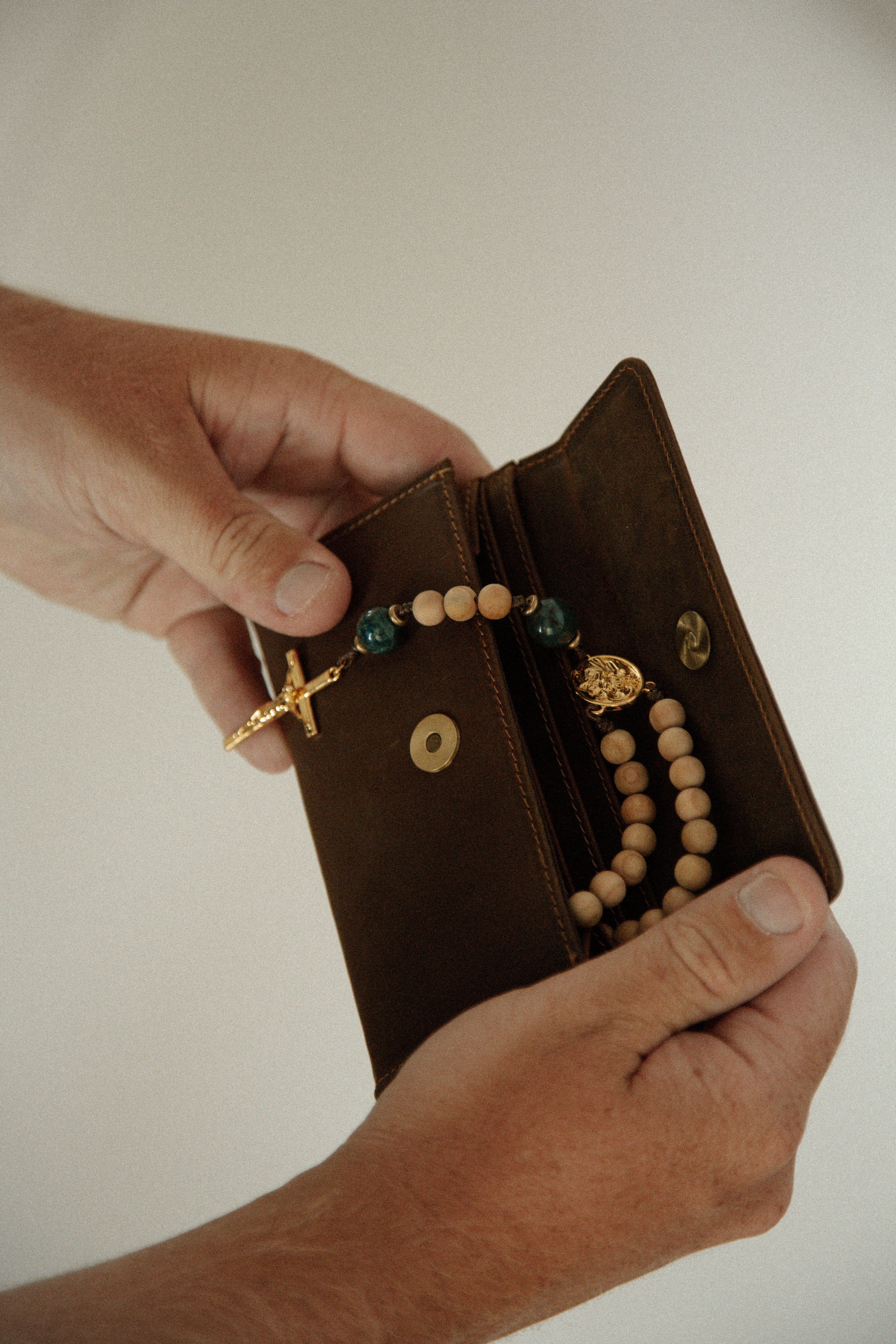 Leather Rosary Wallet